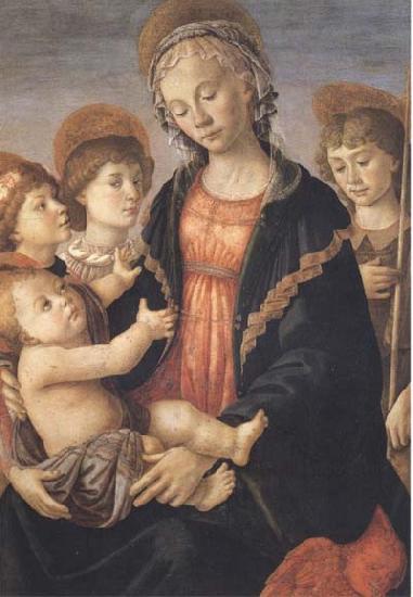 Sandro Botticelli Madonna and Child with St John and two Saints Germany oil painting art